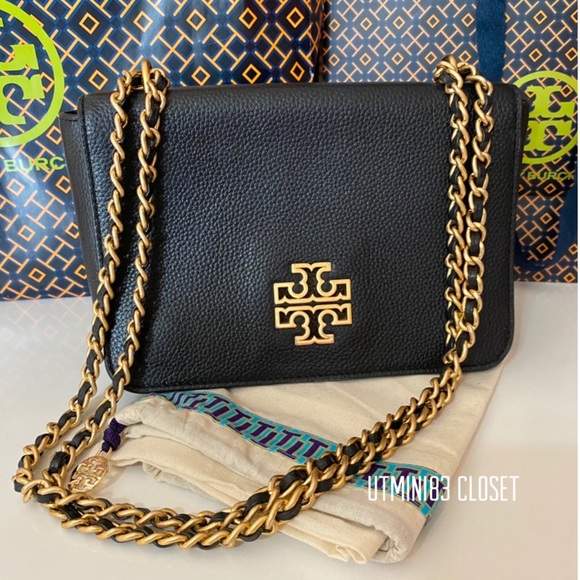 Tory Burch Handbags - 🌈🎊EXCELLENT🎊Tory Burch Britten chain shoulder bag/crossbody bag/leather